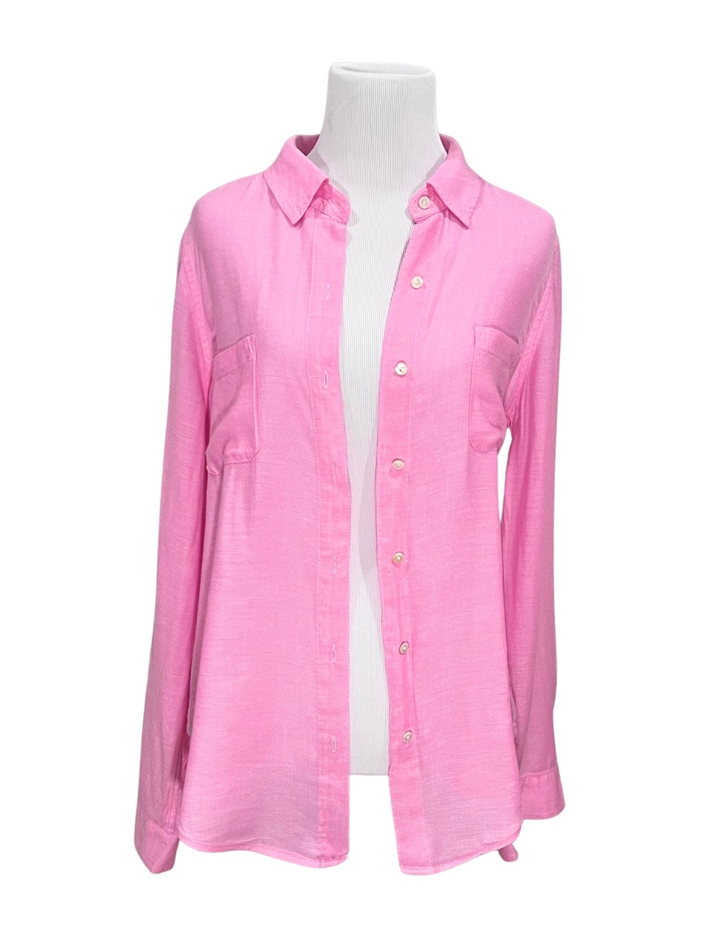 Lilly Pulitzer | Ultra Soft Cotton Blend Rose Pink Button-Down Shirt - Small